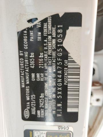 5XXGN4A75FG510581 KIA OPTIMA EX