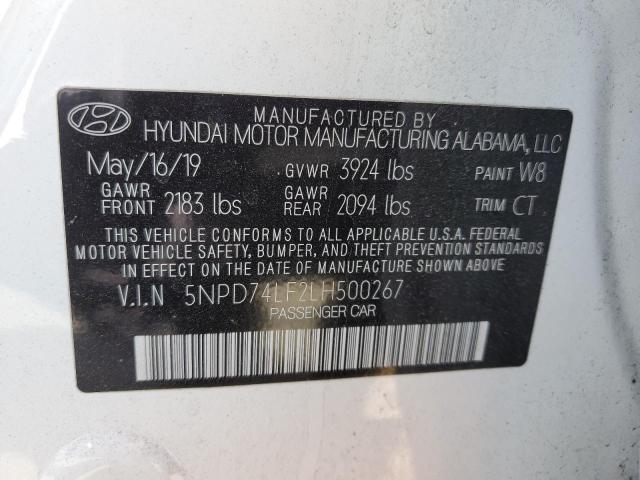 5NPD74LF2LH500267 | 2020 HYUNDAI ELANTRA SE