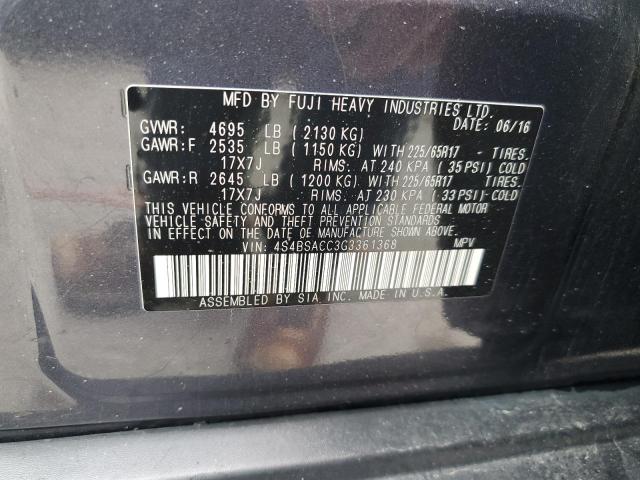 4S4BSACC3G3361368 Subaru Outback 2.5i Premium