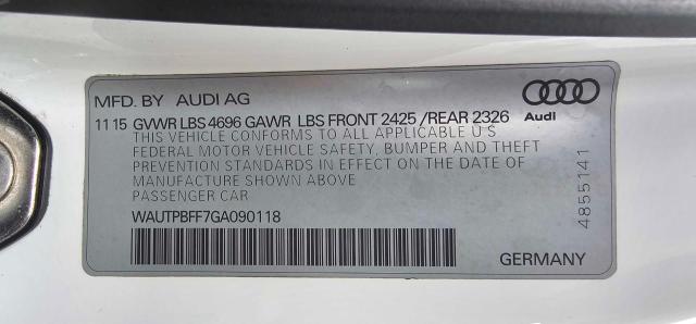2016 AUDI A3 E-TRON - WAUTPBFF7GA090118