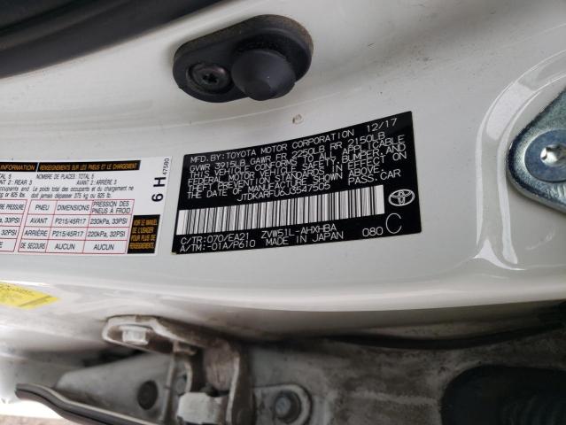 JTDKARFU6J3547505 Toyota PRIUS