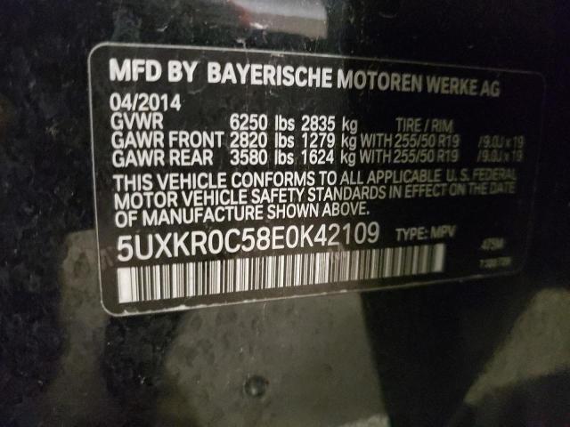 VIN 5UXKR0C58E0K42109 2014 BMW X5, Xdrive35I no.12