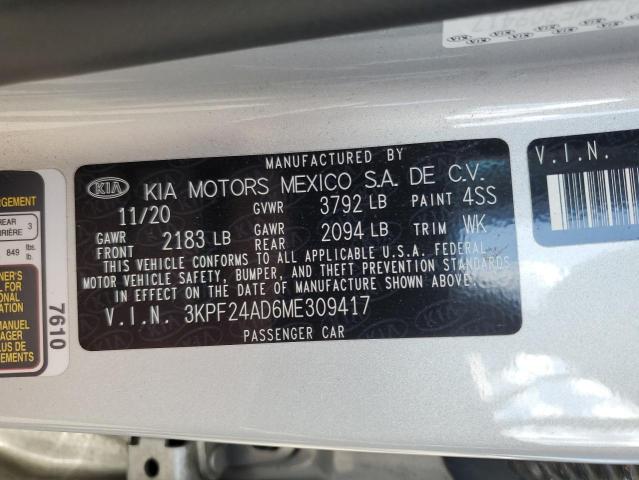 2021 KIA FORTE FE - 3KPF24AD6ME309417