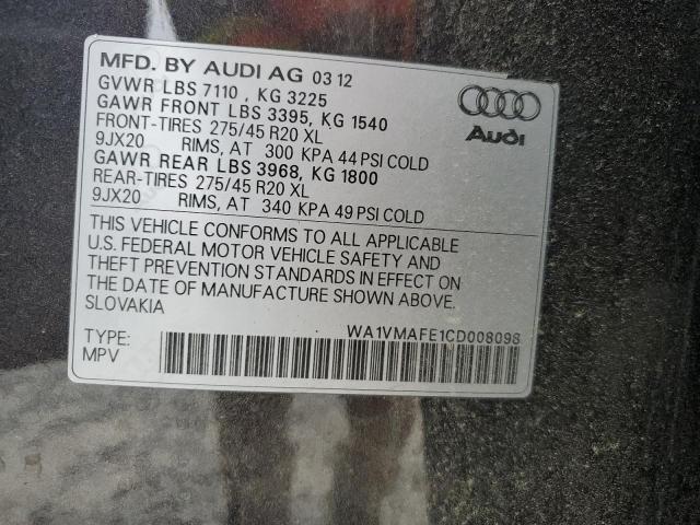 WA1VMAFE1CD008098 2012 AUDI Q7, photo no. 13