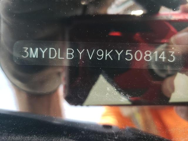 3MYDLBYV9KY508143 Toyota Yaris L 12