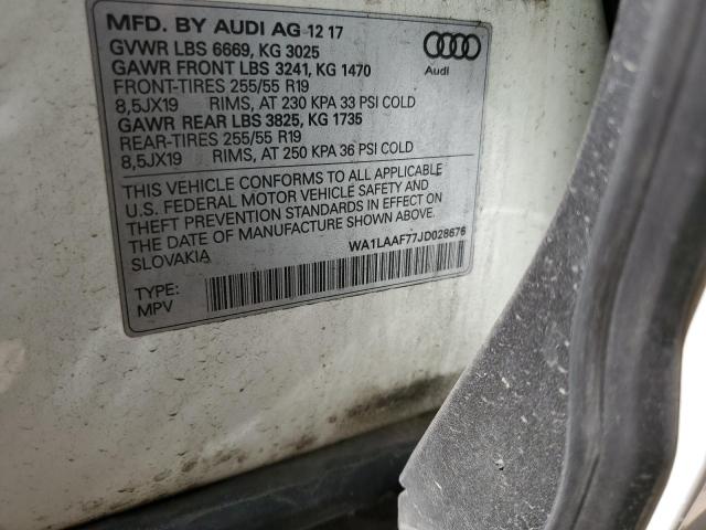 WA1LAAF77JD028676 2018 AUDI Q7, photo no. 14