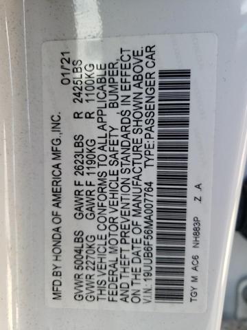 19UUB6F56MA007764 Acura TLX TECH A 12