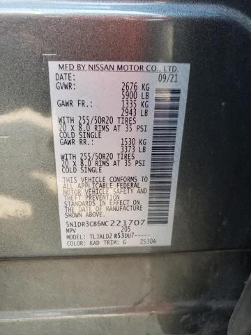 5N1DR3CB6NC221707 Nissan Pathfinder Sl