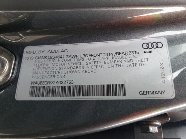 2020 AUDI A3 S-LINE - WAUBEGFF3LA022763