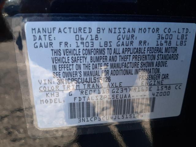 3N1CP5CU4JL515126 Nissan KICKS S