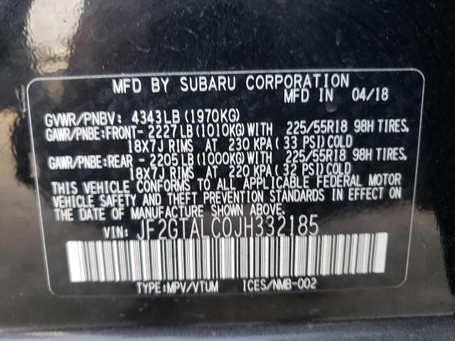 JF2GTALC0JH332185 Subaru Crosstrek Limited