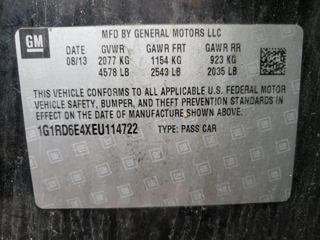 VIN 1G1RD6E4XEU114722 2014 Chevrolet Volt no.12