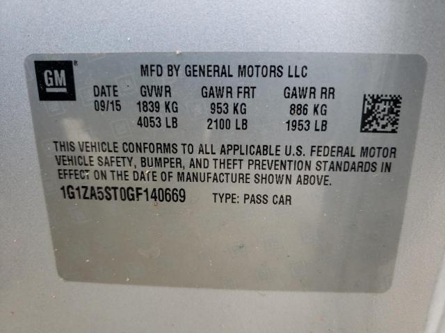 2016 CHEVROLET MALIBU L - 1G1ZA5ST0GF140669