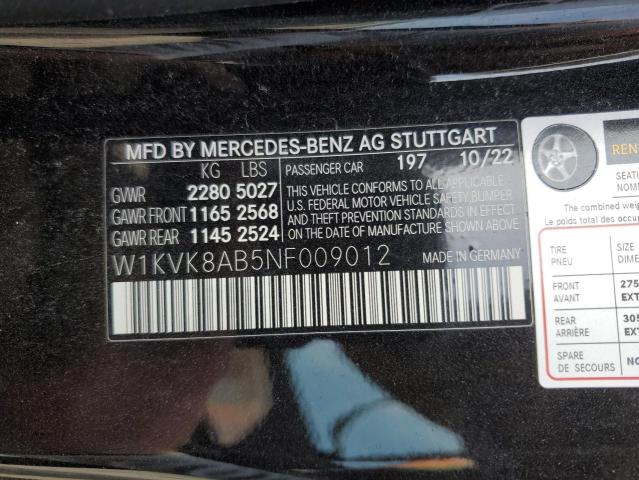 2022 MERCEDES-BENZ SL 55 AMG - W1KVK8AB5NF009012