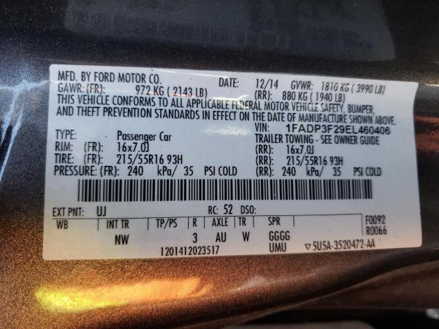 1FADP3F29EL460406 Ford FOCUS SE