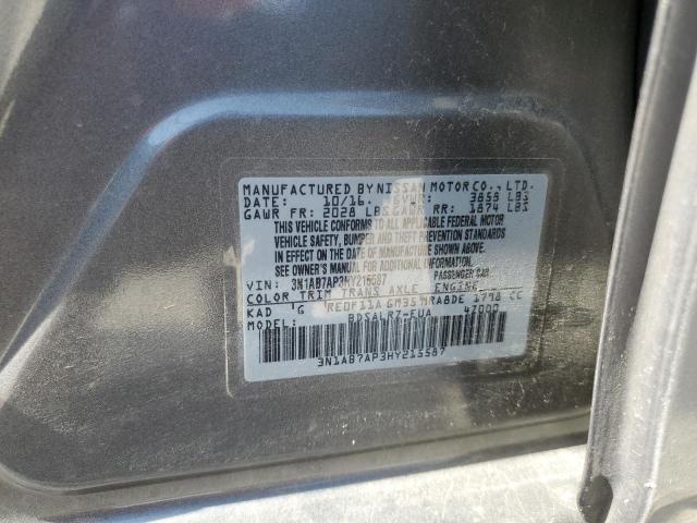 3N1AB7AP3HY215587 Nissan SENTRA S