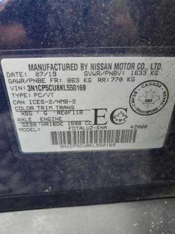 2019 NISSAN KICKS S - 3N1CP5CU8KL550169