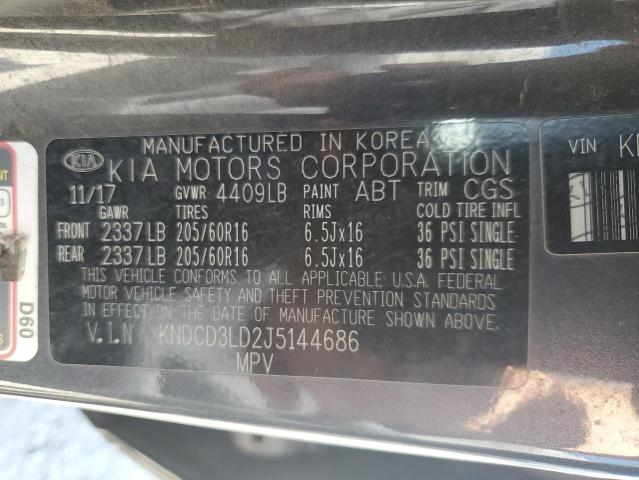 KNDCD3LD2J5144686 KIA NIRO EX