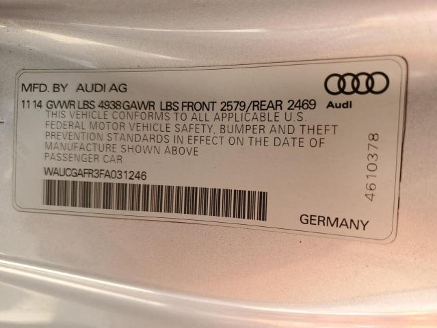 2015 AUDI S5 PREMIUM - WAUCGAFR3FA031246