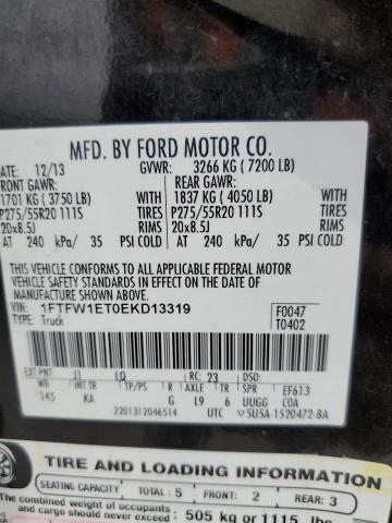 1FTFW1ET0EKD13319 Ford F150 Supercrew
