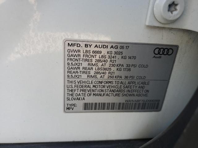 VIN WA1VABF70JD000359 2018 Audi Q7, Prestige no.14