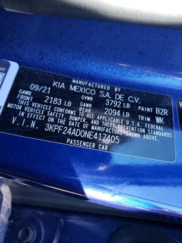 2022 KIA FORTE FE - 3KPF24AD0NE417405