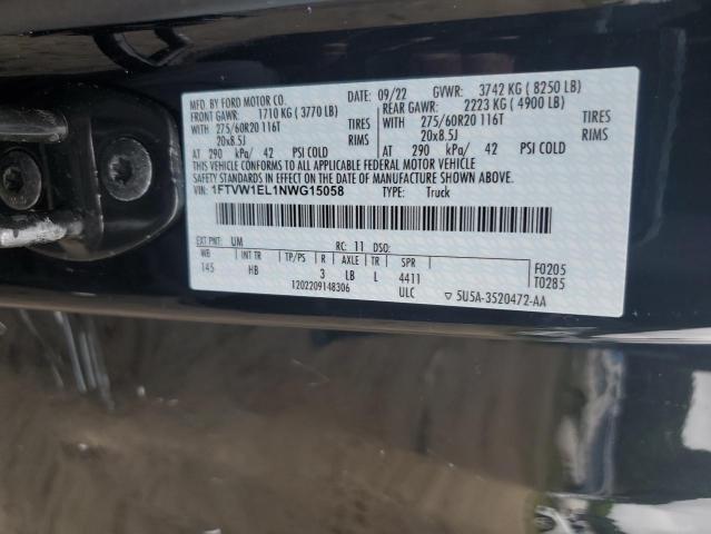 2022 FORD F150 LIGHT 1FTVW1EL1NWG15058