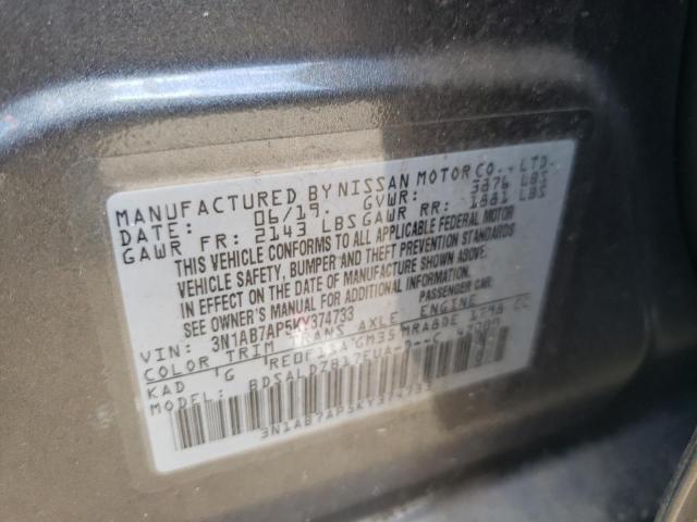 3N1AB7AP5KY374733 Nissan Sentra S 10