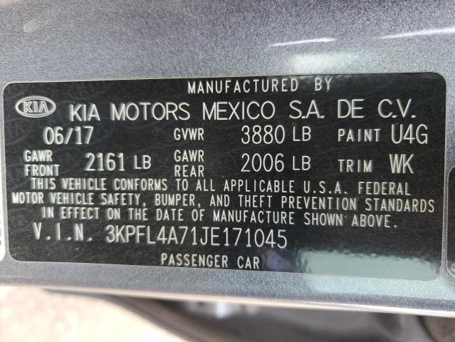 3KPFL4A71JE171045 KIA FORTE LX