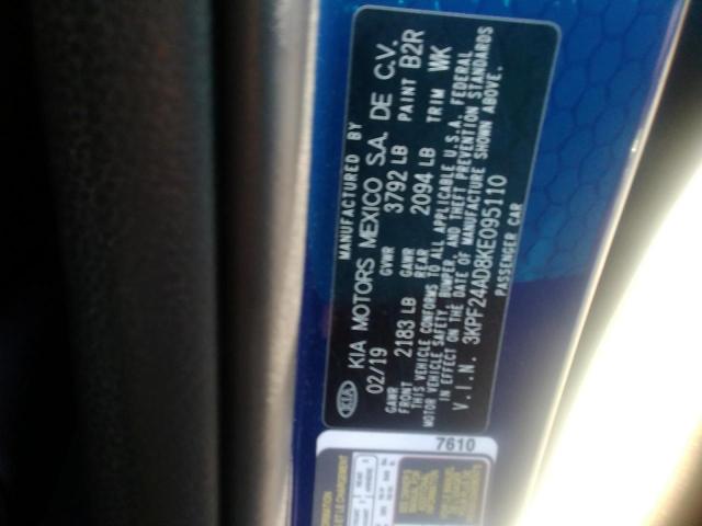 3KPF24AD8KE095110 KIA FORTE FE