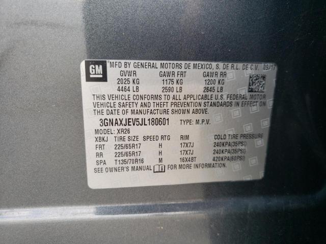 2018 CHEVROLET EQUINOX LT - 3GNAXJEV5JL180601
