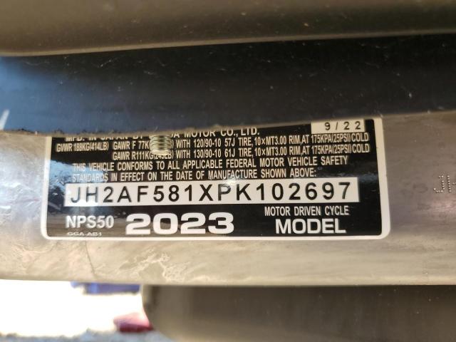 2023 HONDA NPS50 JH2AF581XPK102697