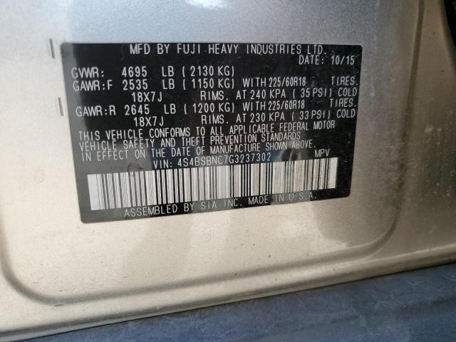 4S4BSBNC7G3237302 Subaru Outback 2.5i Limited