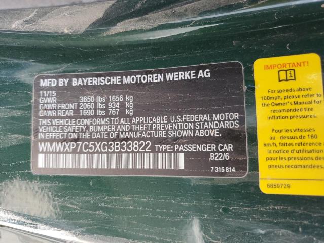 WMWXP7C5XG3B33822 Mini COOPER S
