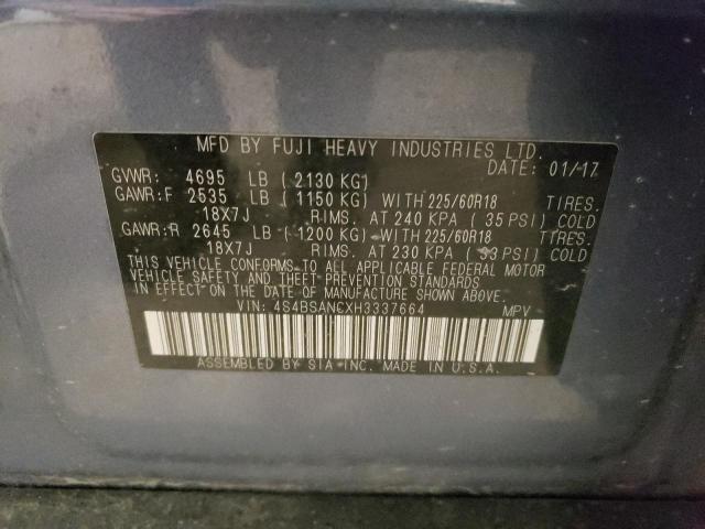2017 SUBARU OUTBACK 2. - 4S4BSANCXH3337664