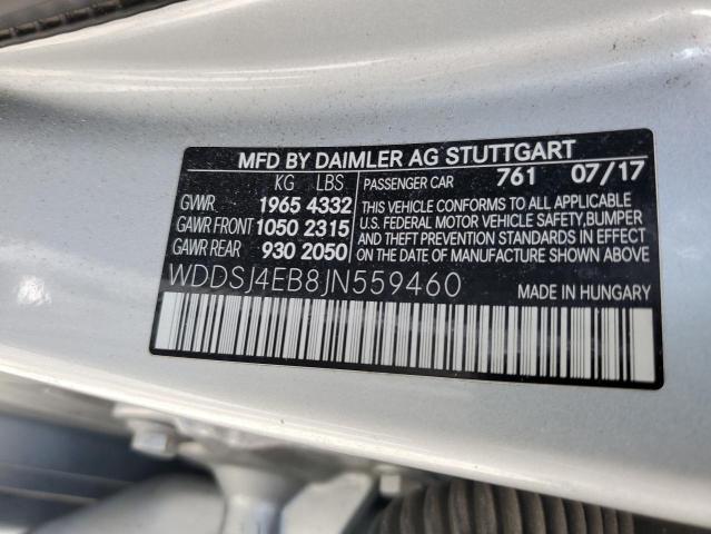 WDDSJ4EB8JN559460 Mercedes-Benz CLA 250