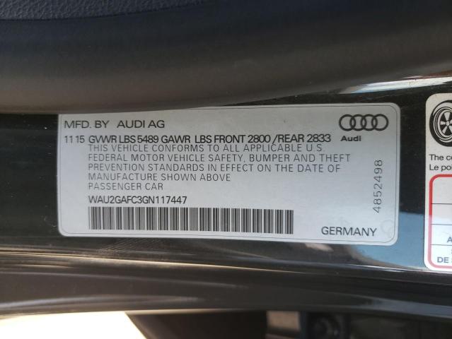 VIN WAU2GAFC3GN117447 2016 Audi A7, Prestige no.12