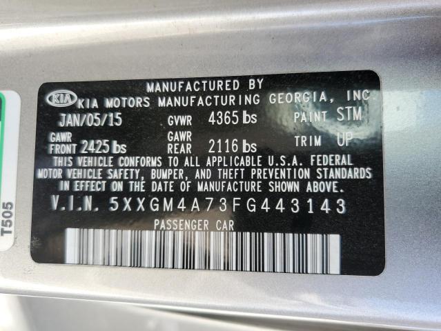 5XXGM4A73FG443143 KIA Optima Lx