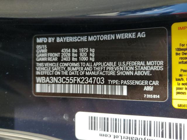 2015 BMW 428 I WBA3N3C55FK234703