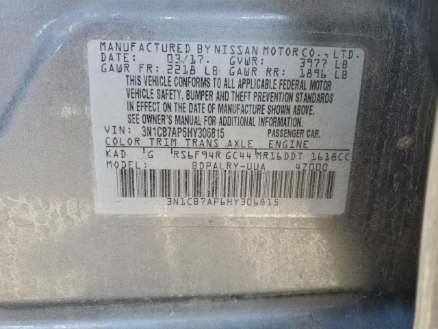 3N1CB7AP6HY306815 Nissan Sentra Sr Turbo