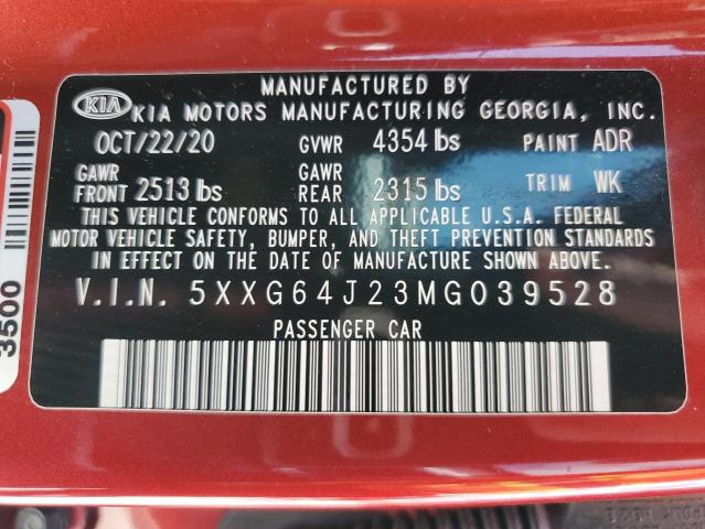 5XXG64J23MG039528 KIA K5 GT LINE