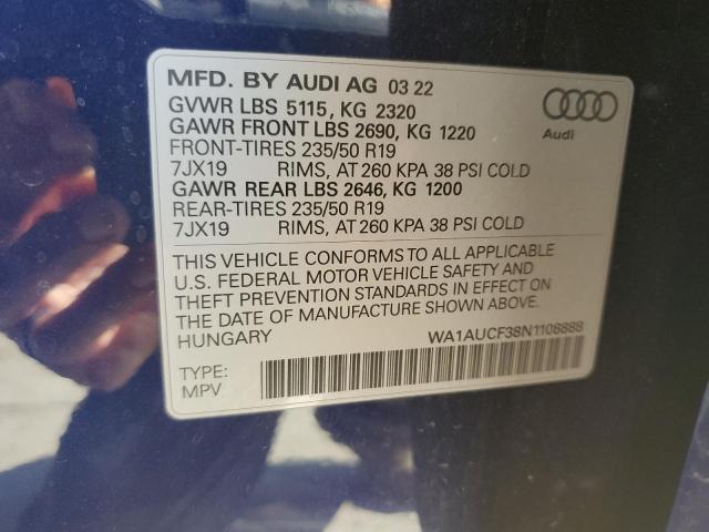 WA1AUCF38N1108888 Audi Q3 PREMIUM 13