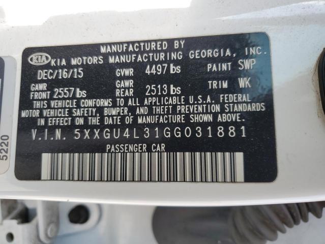 5XXGU4L31GG031881 KIA OPTIMA EX