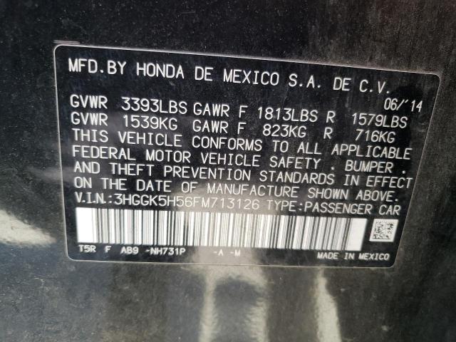 3HGGK5H56FM713126 Honda FIT LX