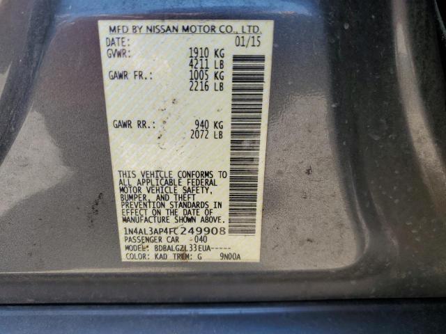 1N4AL3AP4FC249908 Nissan ALTIMA 2.5