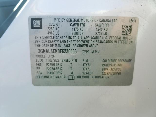 2GKALSEK0F6230403 GMC Terrain Slt