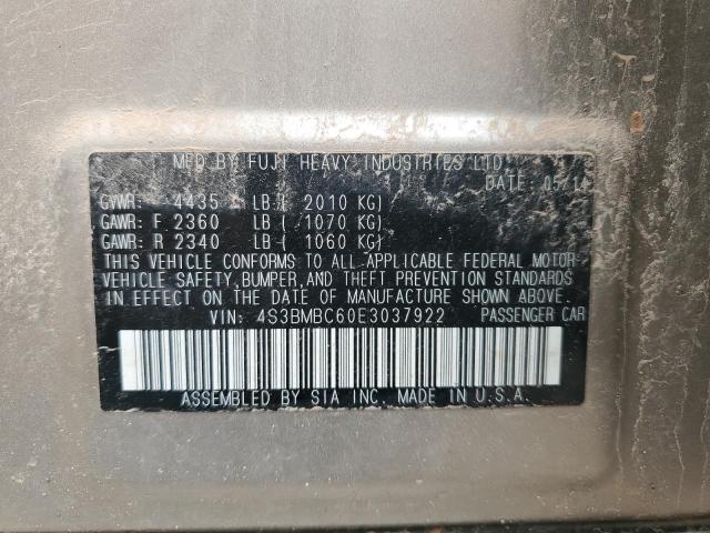 4S3BMBC60E3037922 Subaru Legacy 2.5i Premium