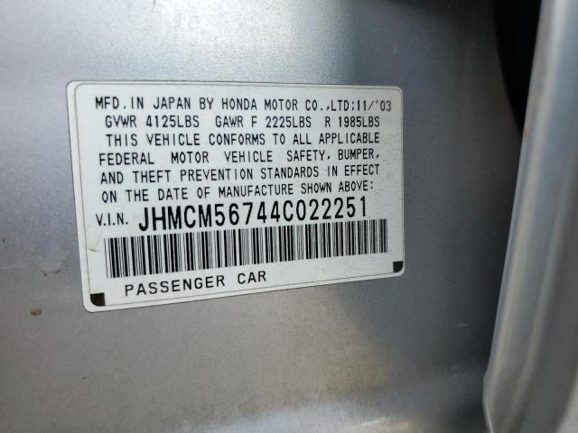 JHMCM56744C022251 2004 Honda Accord Ex