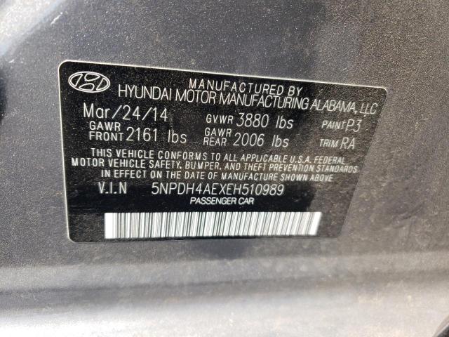 5NPDH4AEXEH510989 Hyundai ELANTRA SE