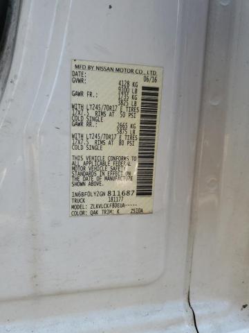 2016 NISSAN NV 2500 S - 1N6BF0LY2GN811687